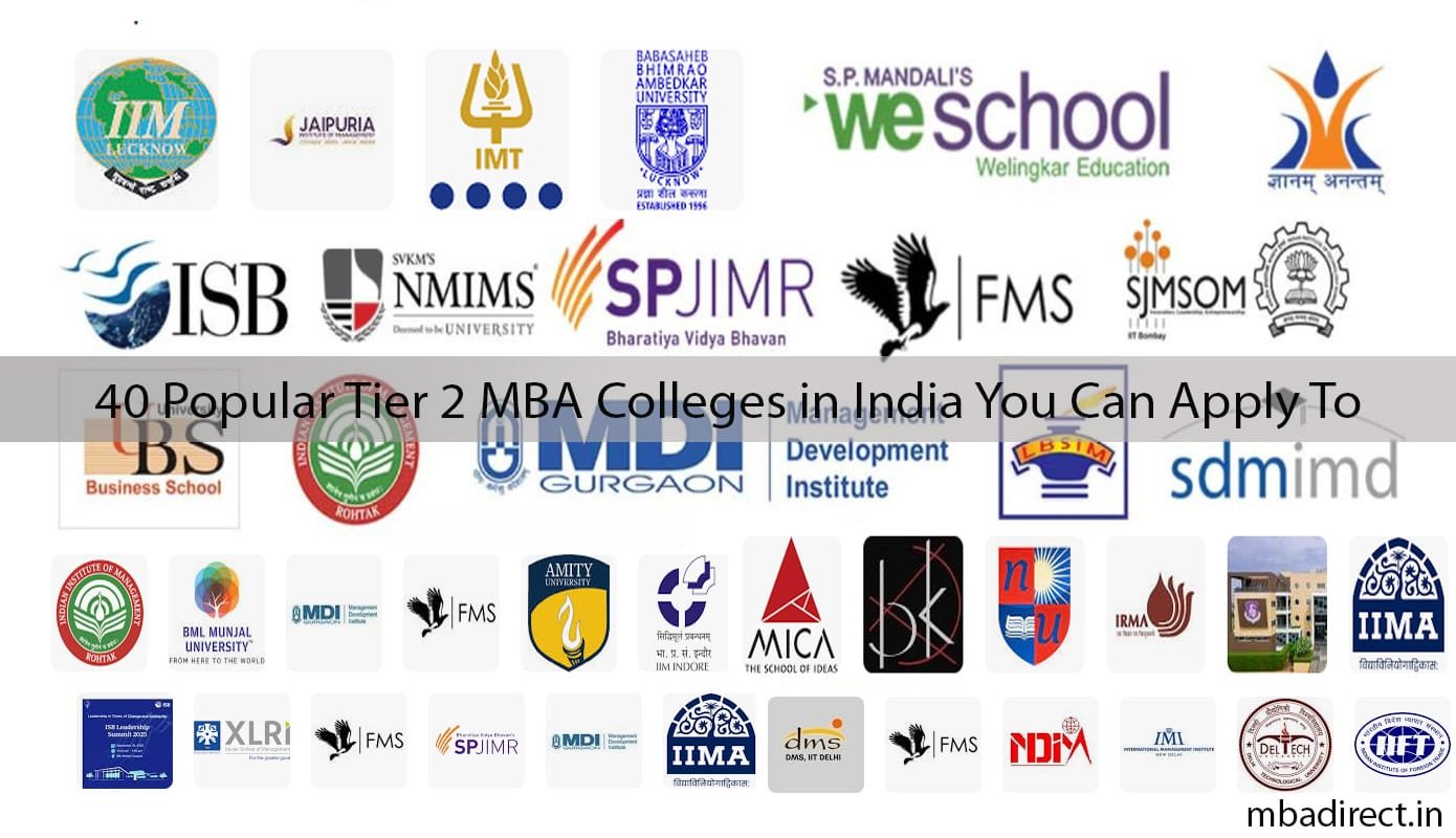 40 Popular Tier 2 MBA Colleges in India You Can Apply To