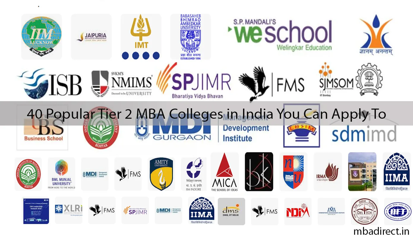 40 Popular Tier 2 MBA Colleges in India You Can Apply To